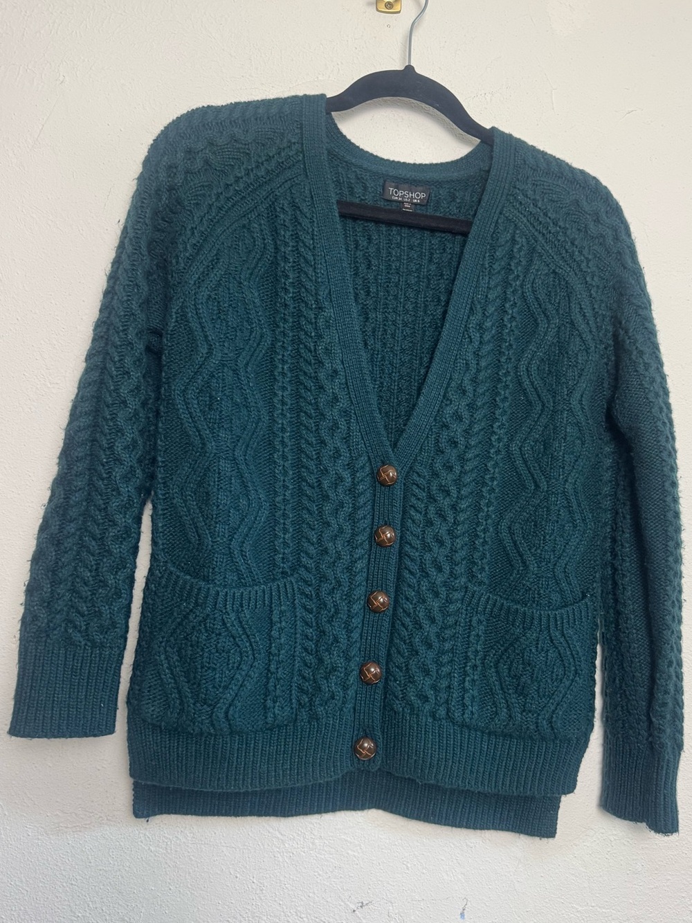 TOPSHOP Fisherman Knit Coastal Cozy Cardigan